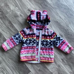 Old Navy 2T. Toddler zip-up with ears on hood
